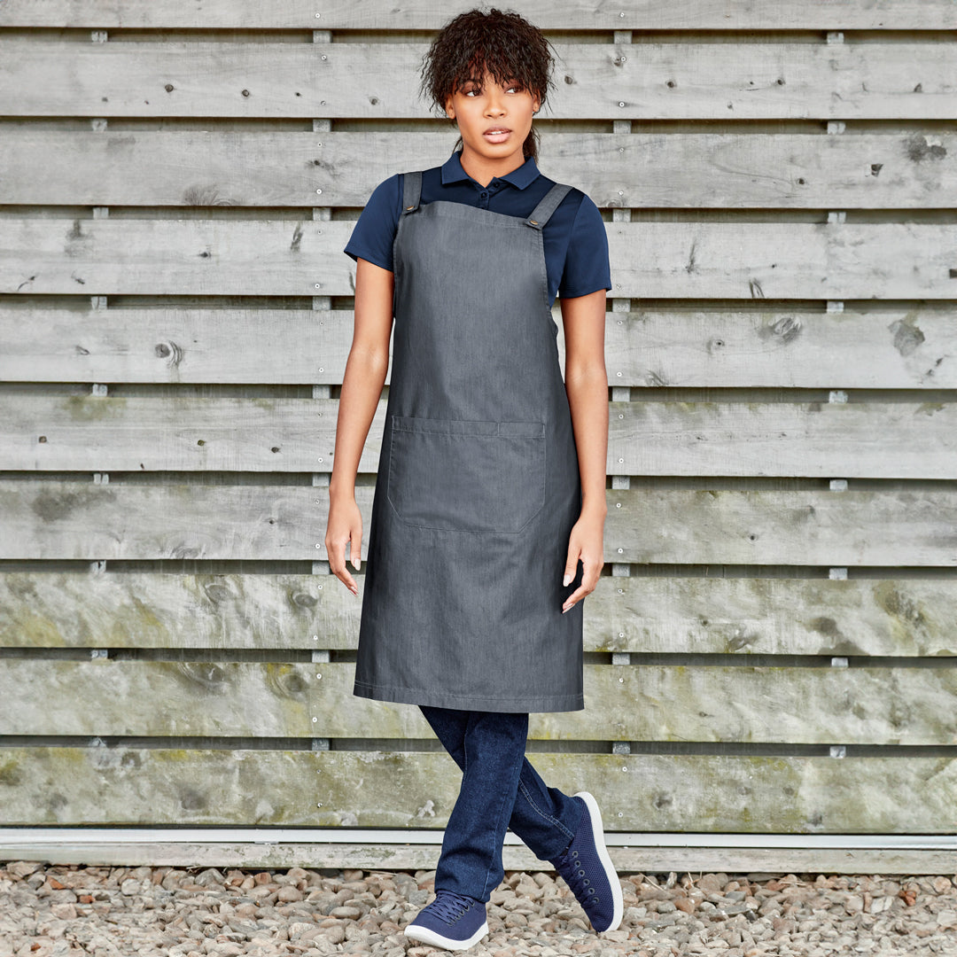 House of Uniforms The Urban Bib Apron | Adults | Cross Back Biz Collection