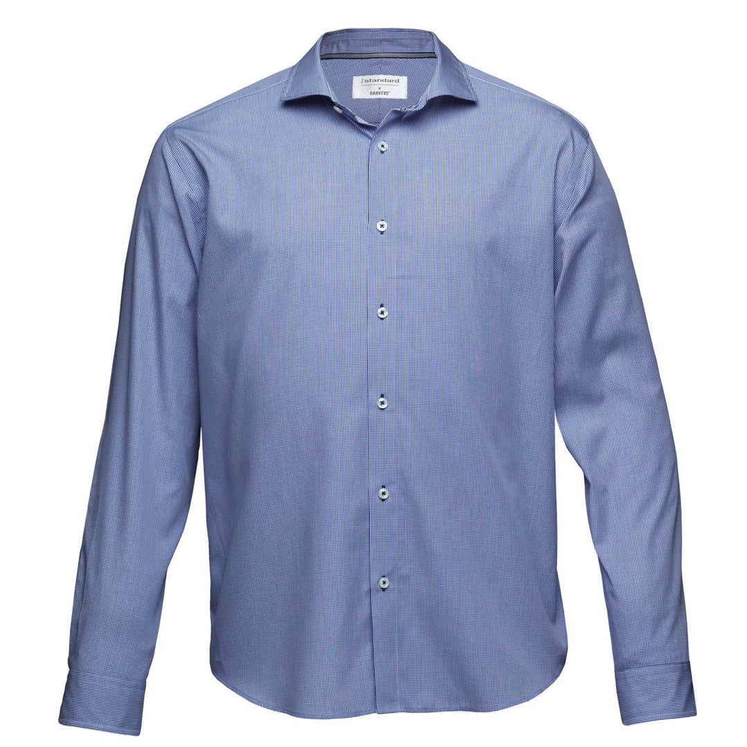 House of Uniforms The Fremont Shirt | Mens Barkers Navy/White