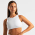 House of Uniforms The Backless Cropped Tank | Ladies Active Basics Pale Blue