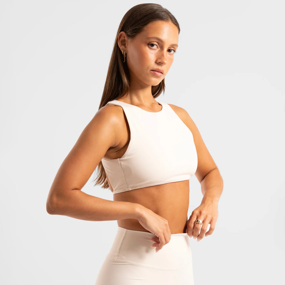 House of Uniforms The Backless Cropped Tank | Ladies Active Basics