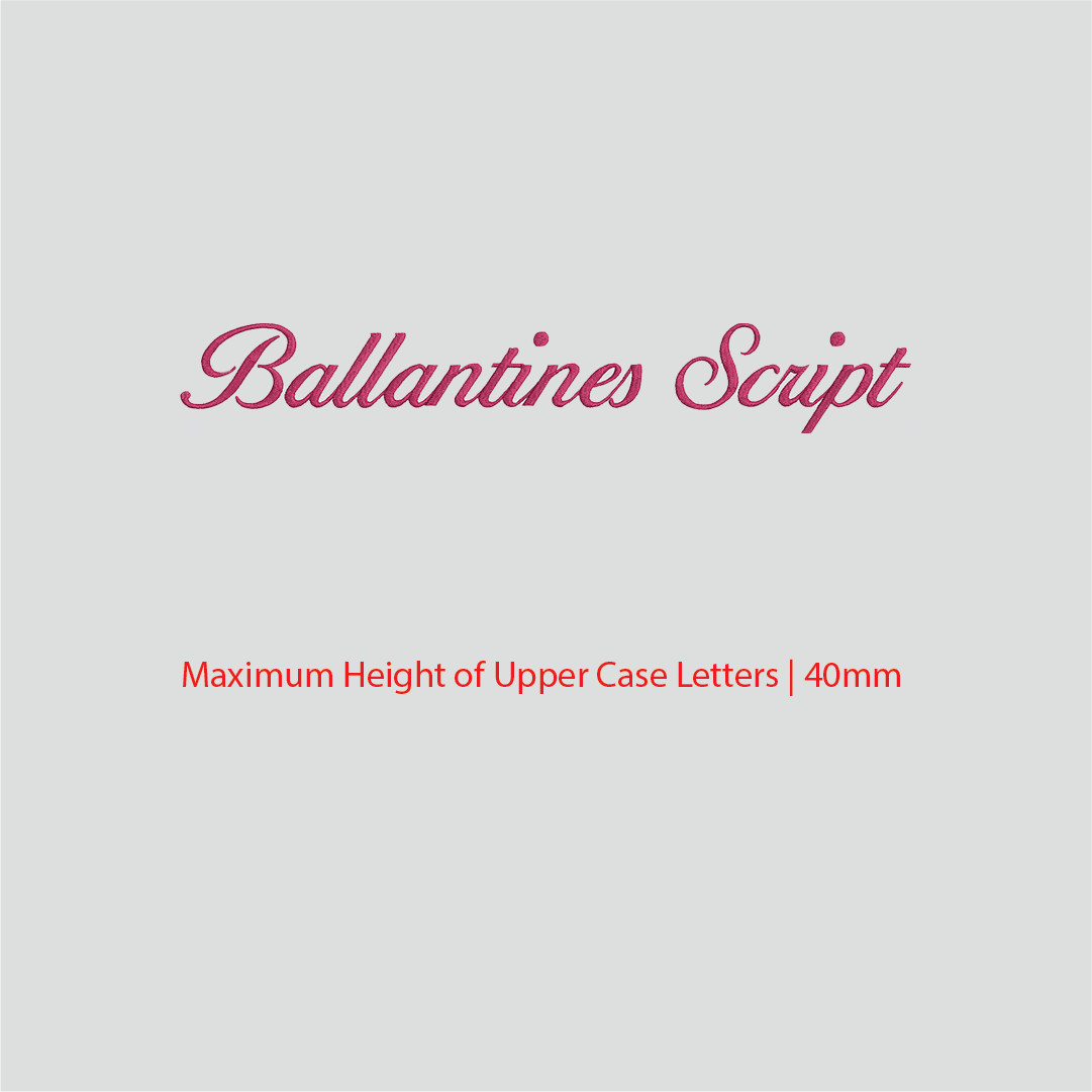 House of Uniforms Embroidery | Personal Names | Medium House of Uniforms Ballentine Script