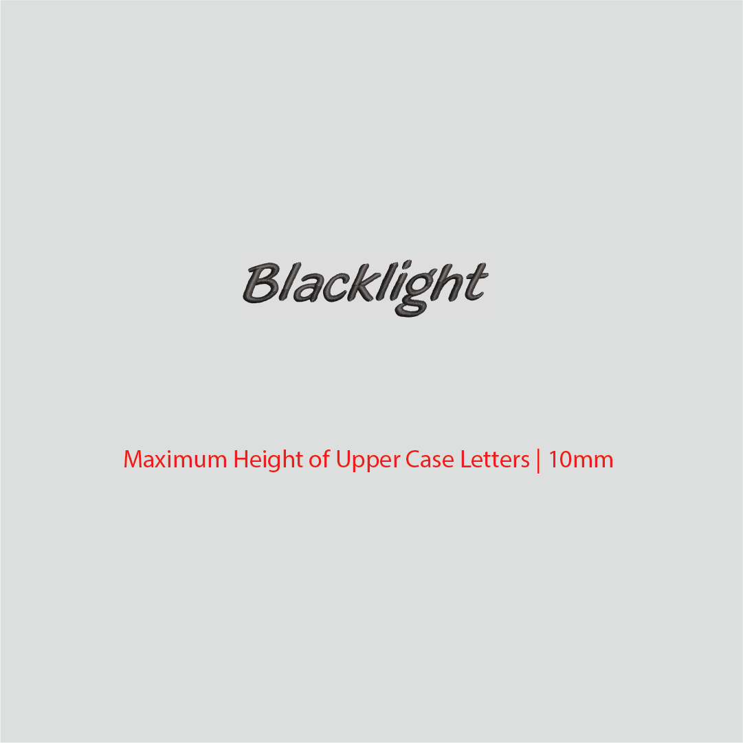 House of Uniforms Embroidery | Personal Names | Small House of Uniforms Blacklight