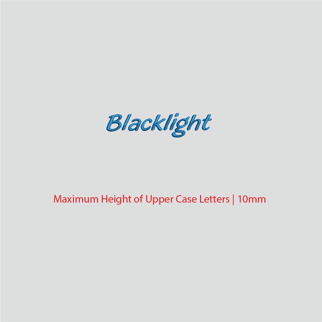 House of Uniforms Embroidery | Personal Names | Small House of Uniforms Blacklight