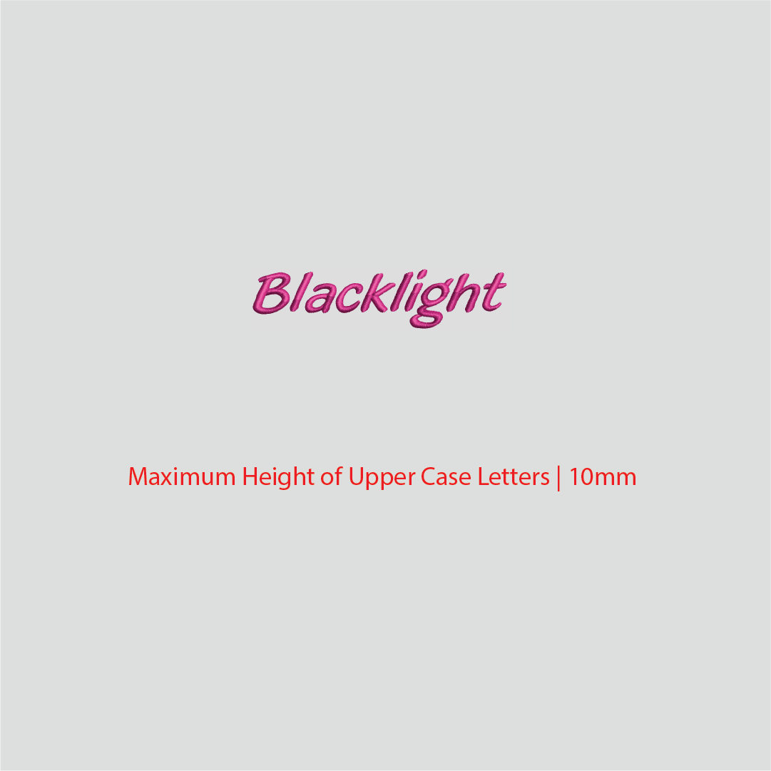 House of Uniforms Embroidery | Personal Names | Small House of Uniforms Blacklight