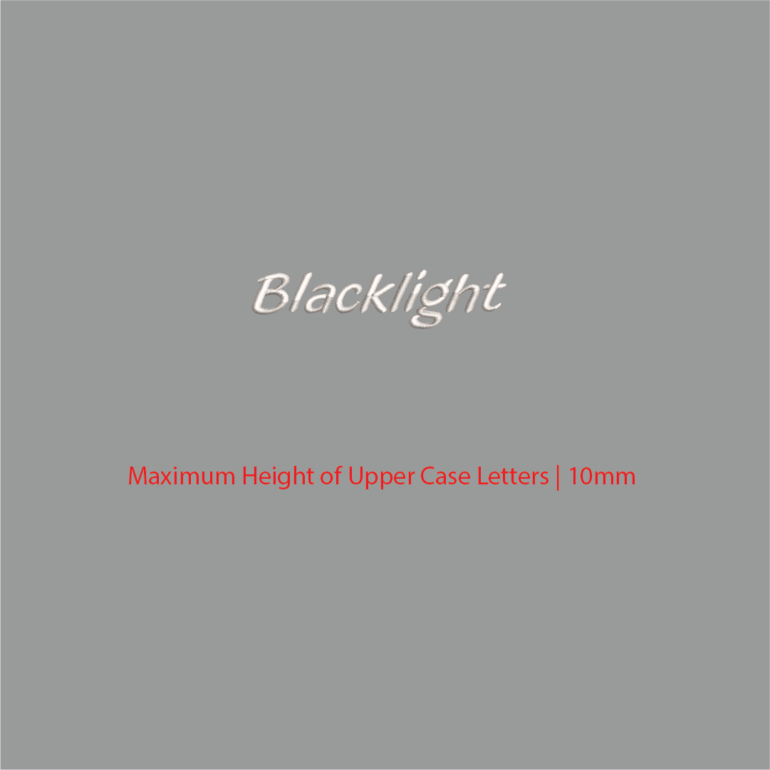 House of Uniforms Embroidery | Personal Names | Small House of Uniforms Blacklight