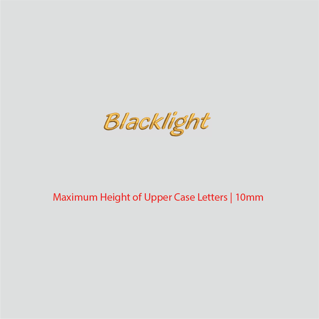 House of Uniforms Embroidery | Personal Names | Small House of Uniforms Blacklight