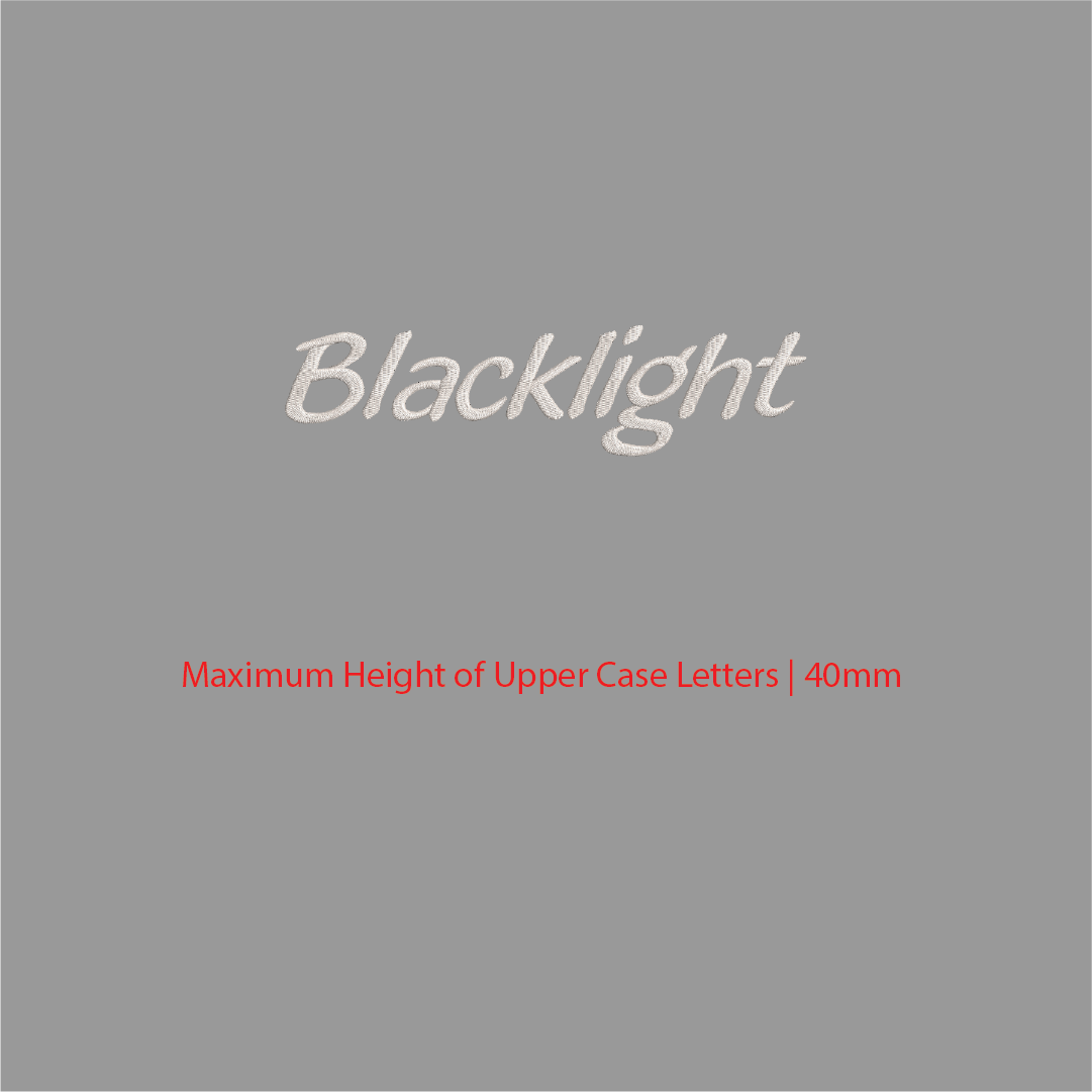 House of Uniforms Embroidery | Personal Names | Medium House of Uniforms Blacklight