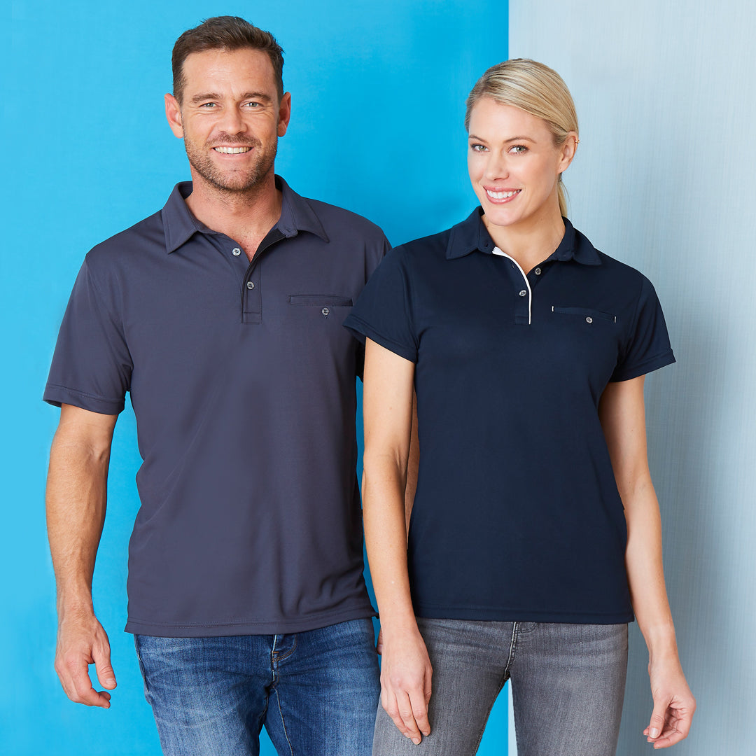 House of Uniforms The Boston Polo | Ladies | Short Sleeve Stencil