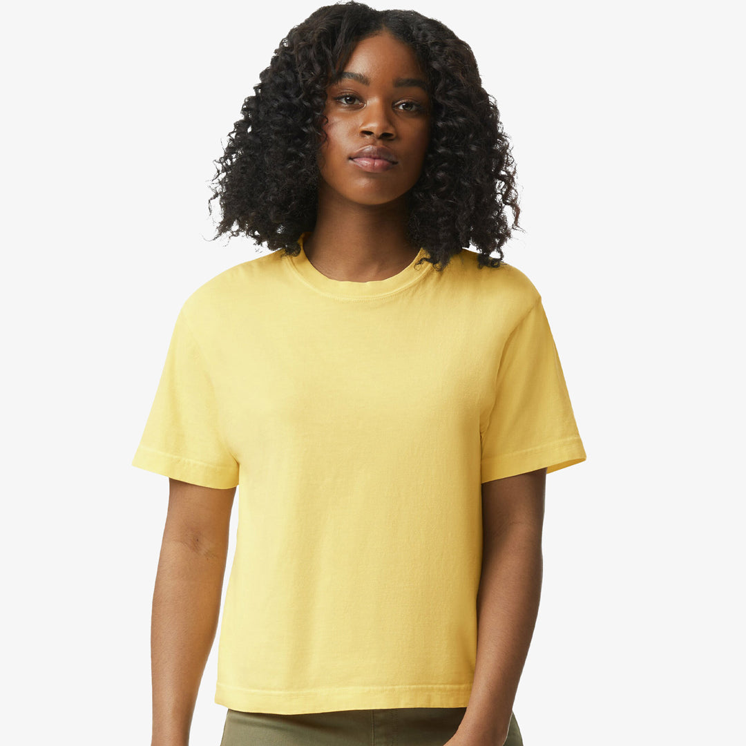 House of Uniforms The Comfort Colors Boxy Tee | Ladies Comfort Colors Butter