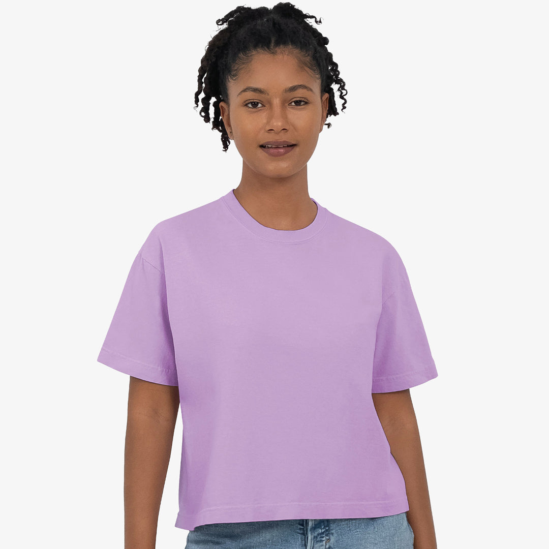 House of Uniforms The Comfort Colors Boxy Tee | Ladies Comfort Colors Orchid