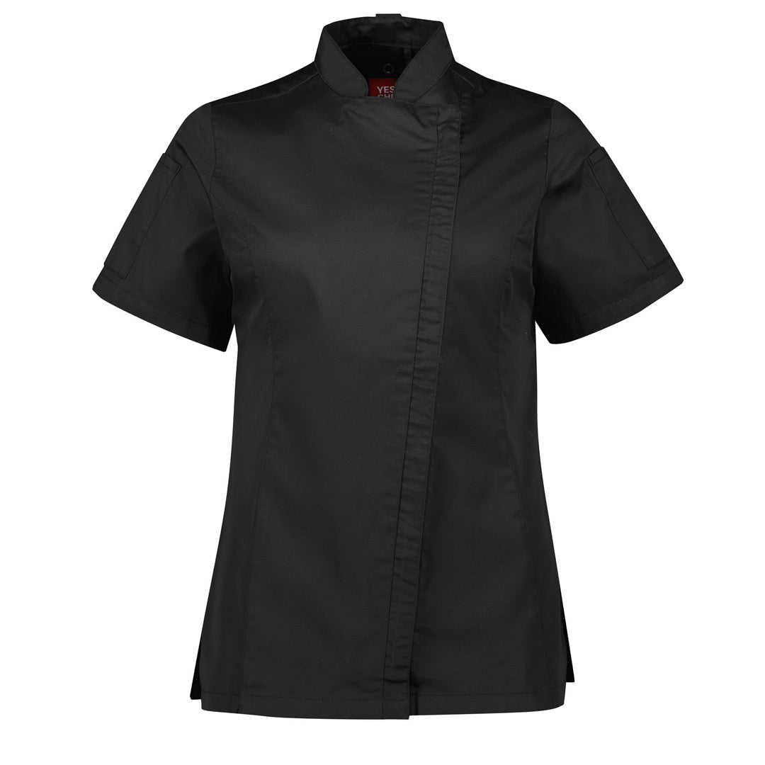 House of Uniforms The Alfresco Chefs Jacket | Ladies Yes! Chef Black