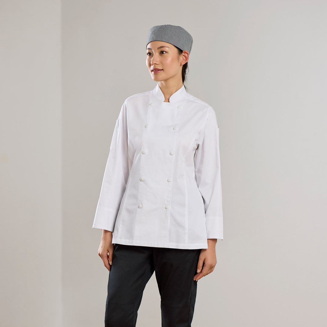 House of Uniforms The Gusto Chef Jacket | Long Sleeve | Ladies Yes! Chef