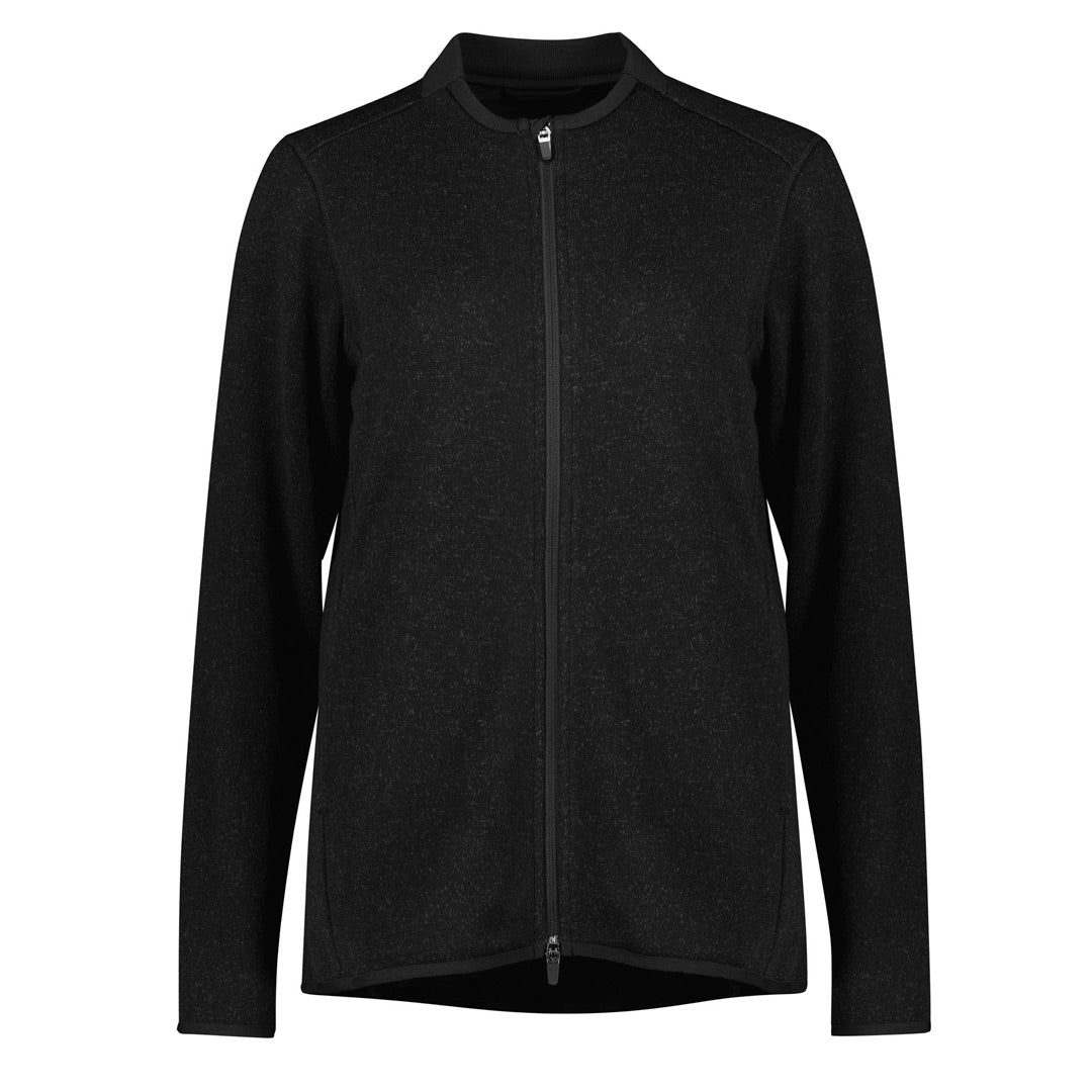 House of Uniforms The Nova Knit Jacket | Ladies Biz Care Black Marle