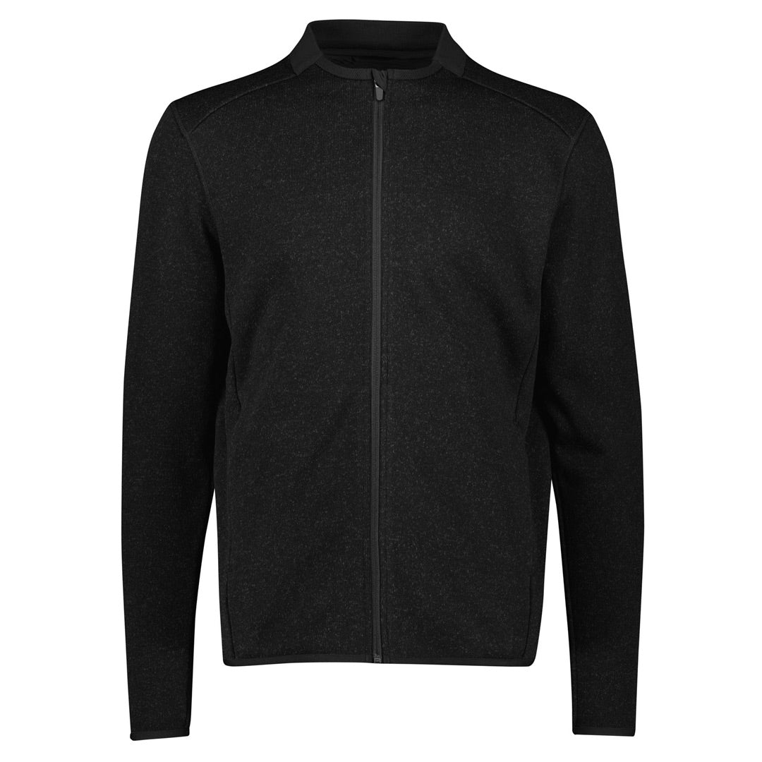 House of Uniforms The Nova Knit Jacket | Mens Biz Care Black Marle
