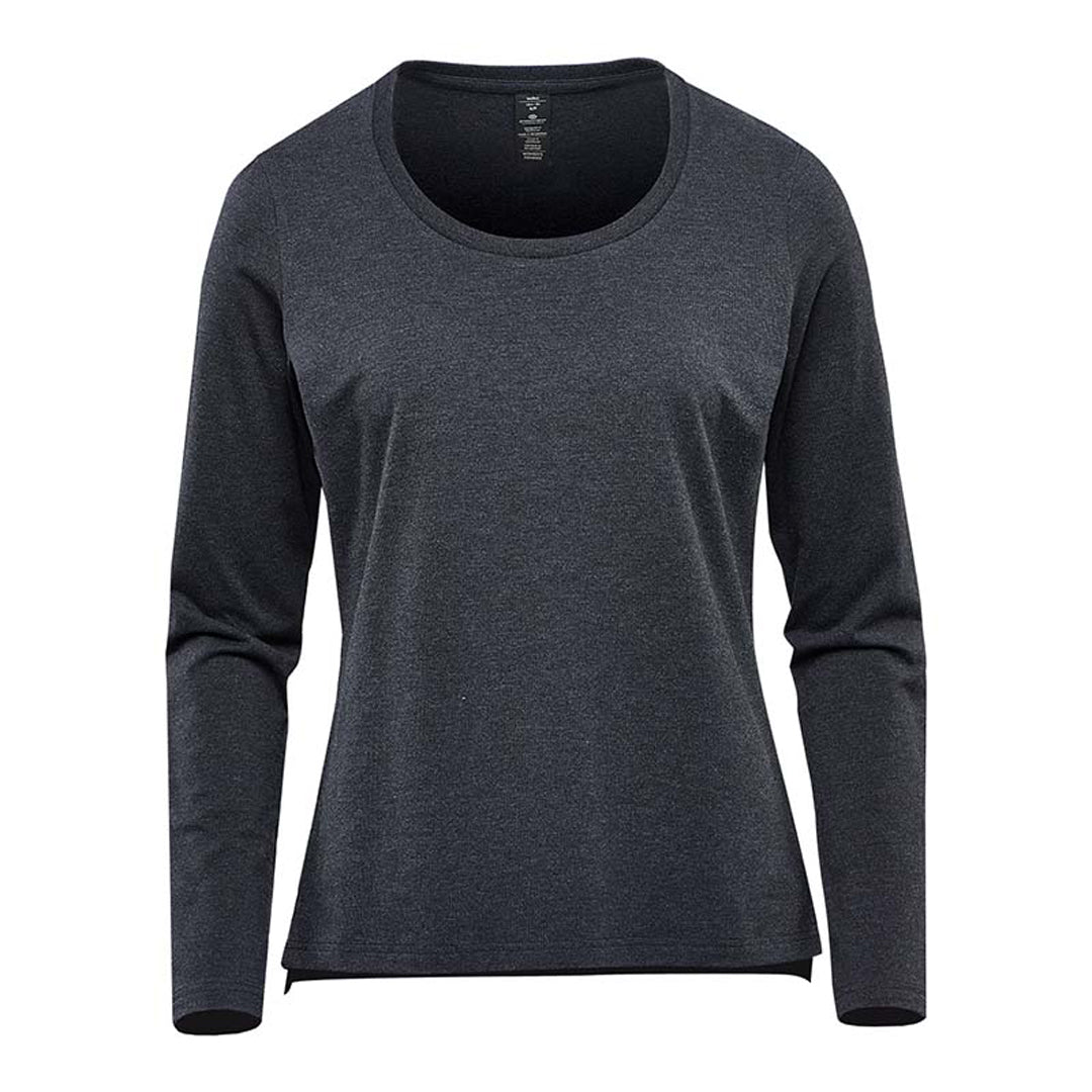 House of Uniforms The Montebello Tee | Long Sleeve | Ladies Stormtech Charcoal Marle