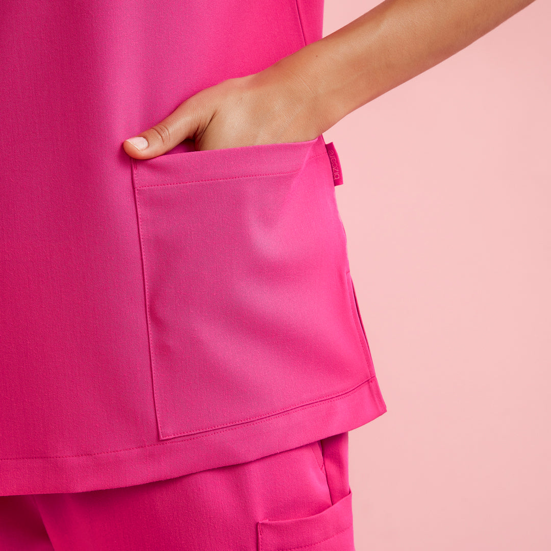 House of Uniforms The Pink V Neck Scrub Top | Ladies Biz Care