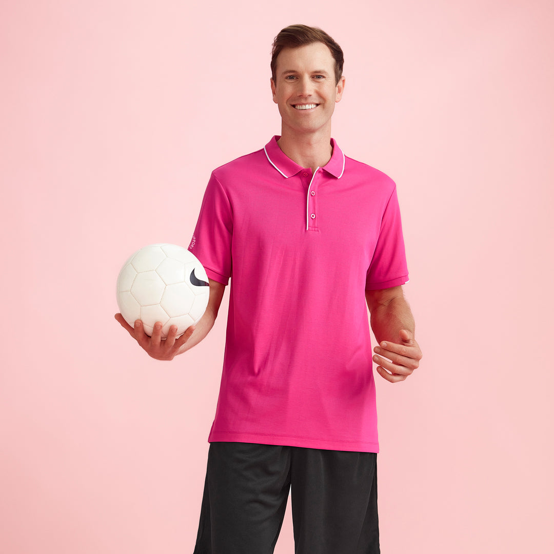 House of Uniforms The Pink Polo Top | Mens Biz Care