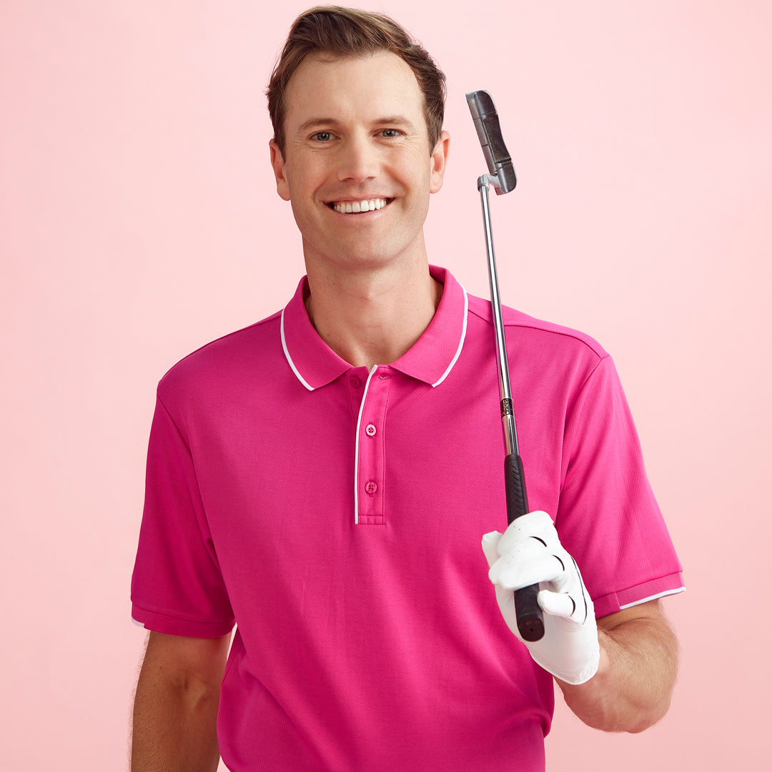 House of Uniforms The Pink Polo Top | Mens Biz Care