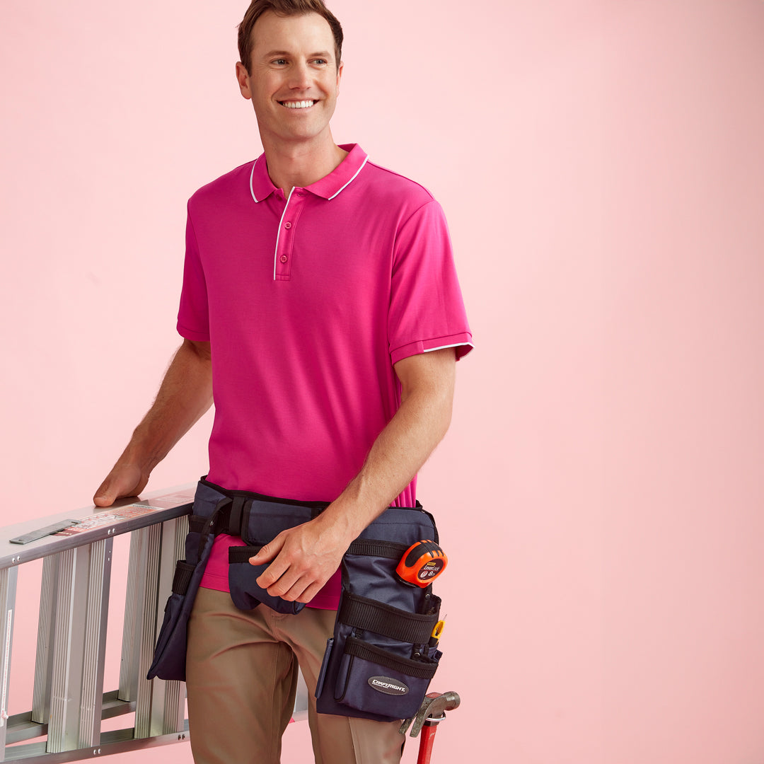 House of Uniforms The Pink Polo Top | Mens Biz Care