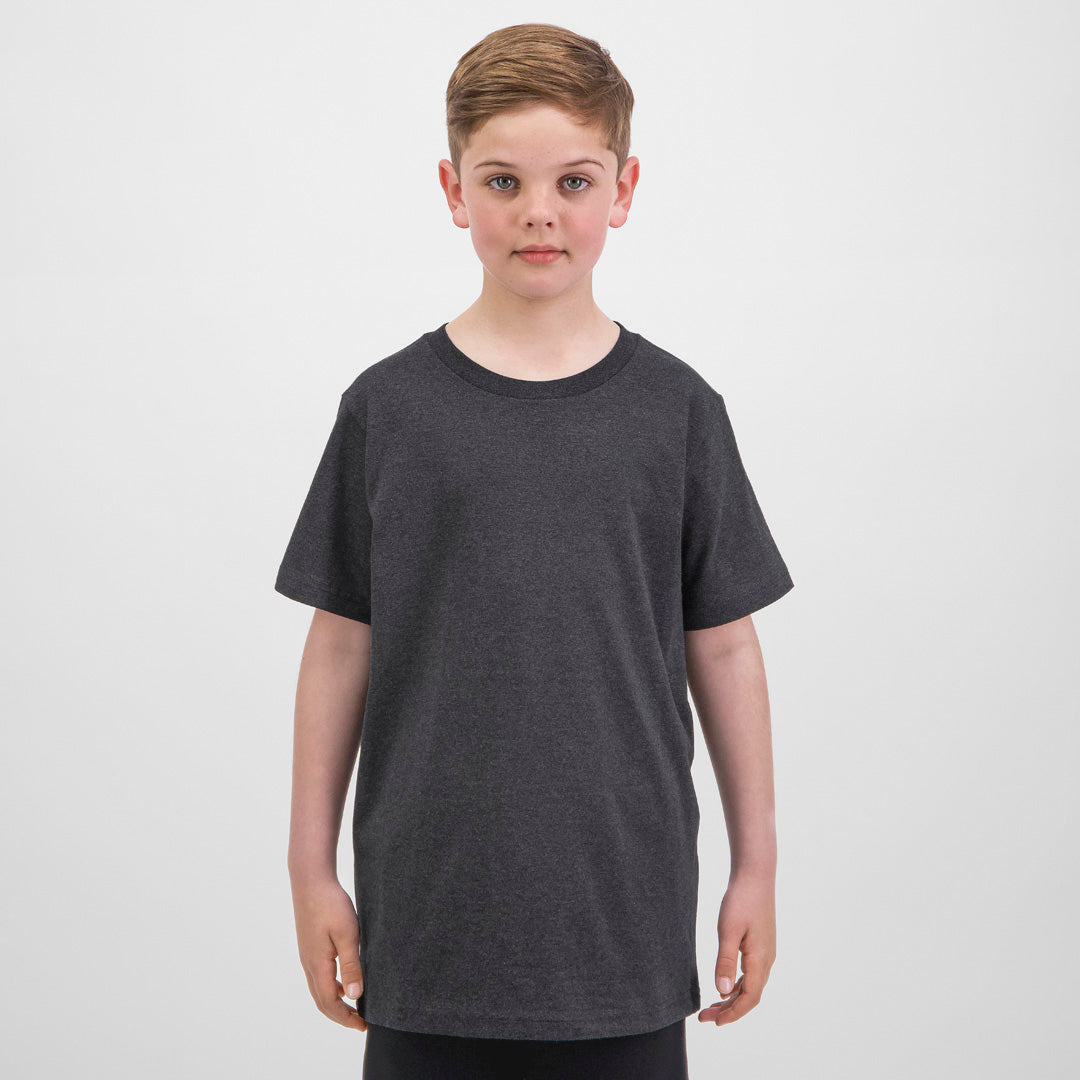 House of Uniforms The Basis Tee | Short Sleeve | Kids Goodmates Charcoal Marle