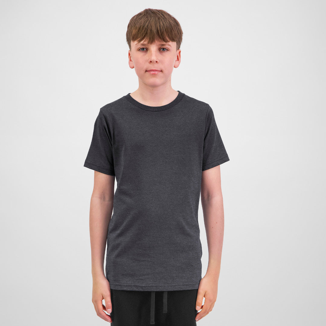 House of Uniforms The Basis Tee | Short Sleeve | Youth Goodmates Charcoal Marle