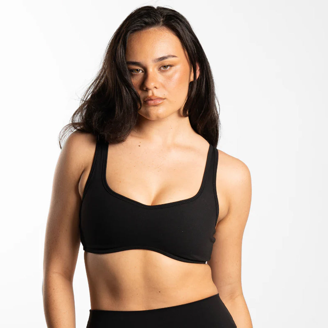 House of Uniforms The Contour Crop | Ladies Active Basics Black