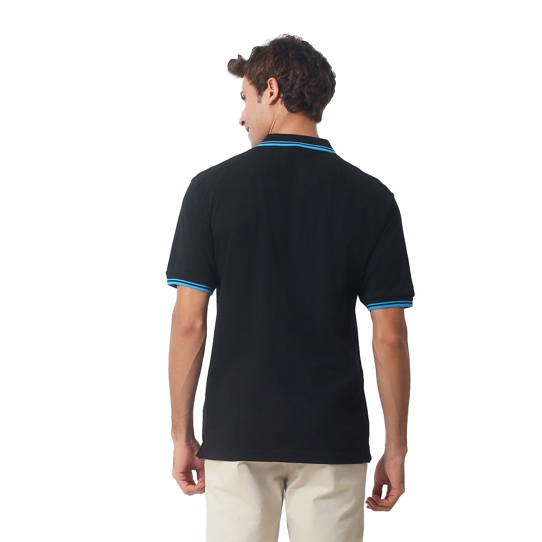 House of Uniforms The Contrast Polo | Adults | Black Base Jbs Wear