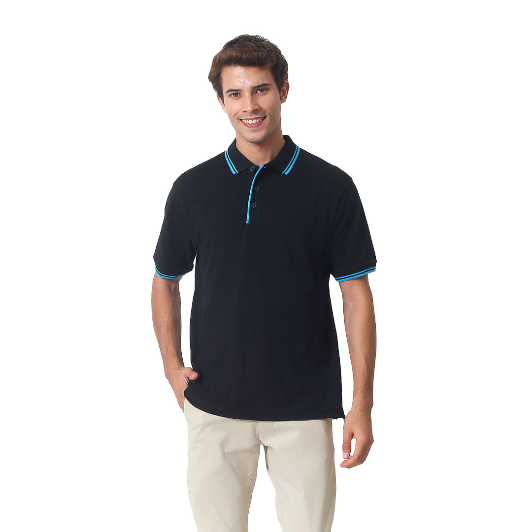 House of Uniforms The Contrast Polo | Adults | Black Base Jbs Wear
