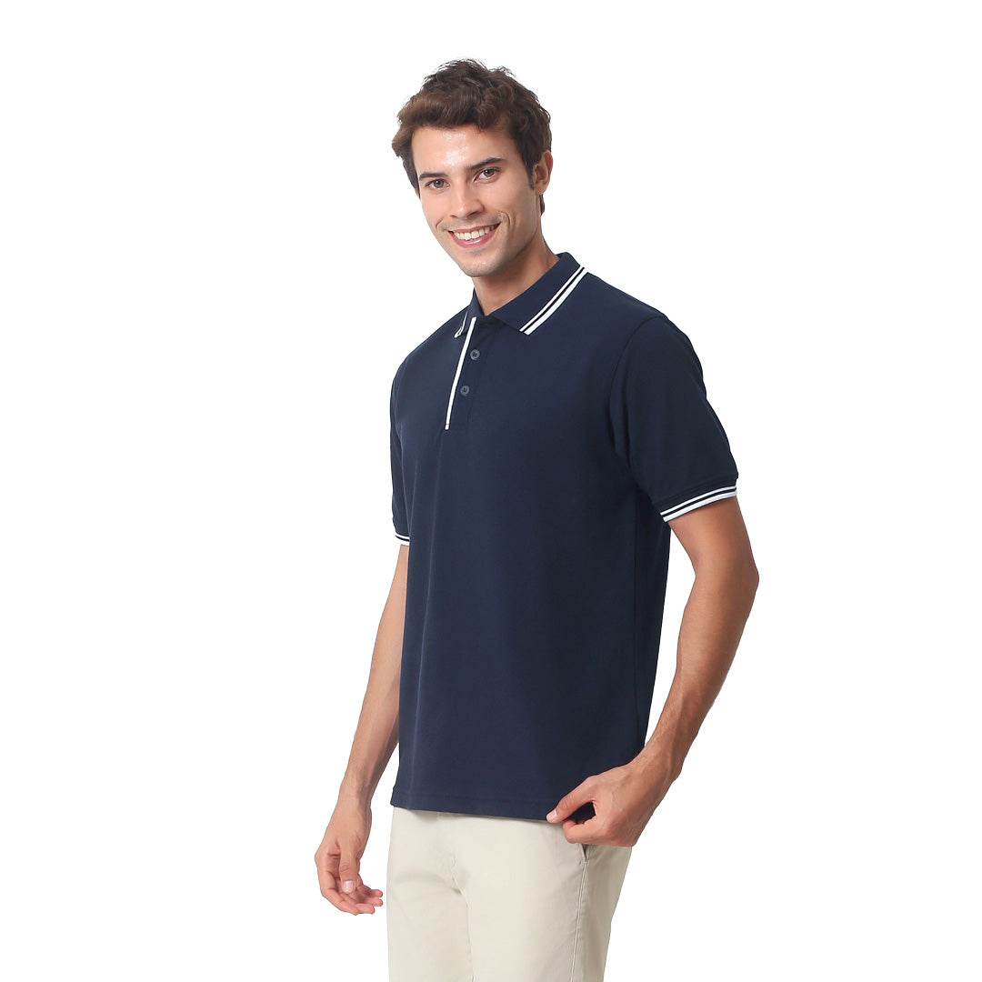 House of Uniforms The Contrast Polo | Adults | Navy Base Jbs Wear