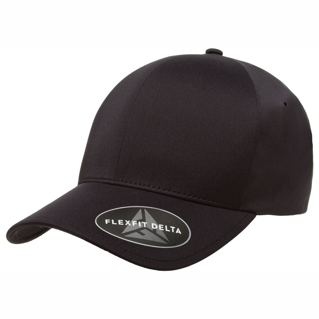 House of Uniforms The Flexfit Delta Cap Flexfit Black