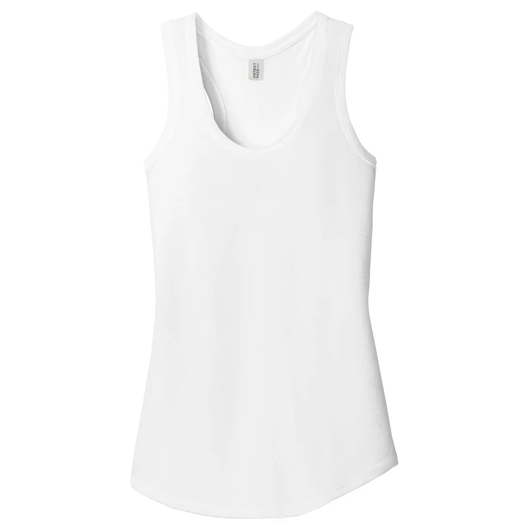 House of Uniforms The Racer Back Tank | Ladies District White