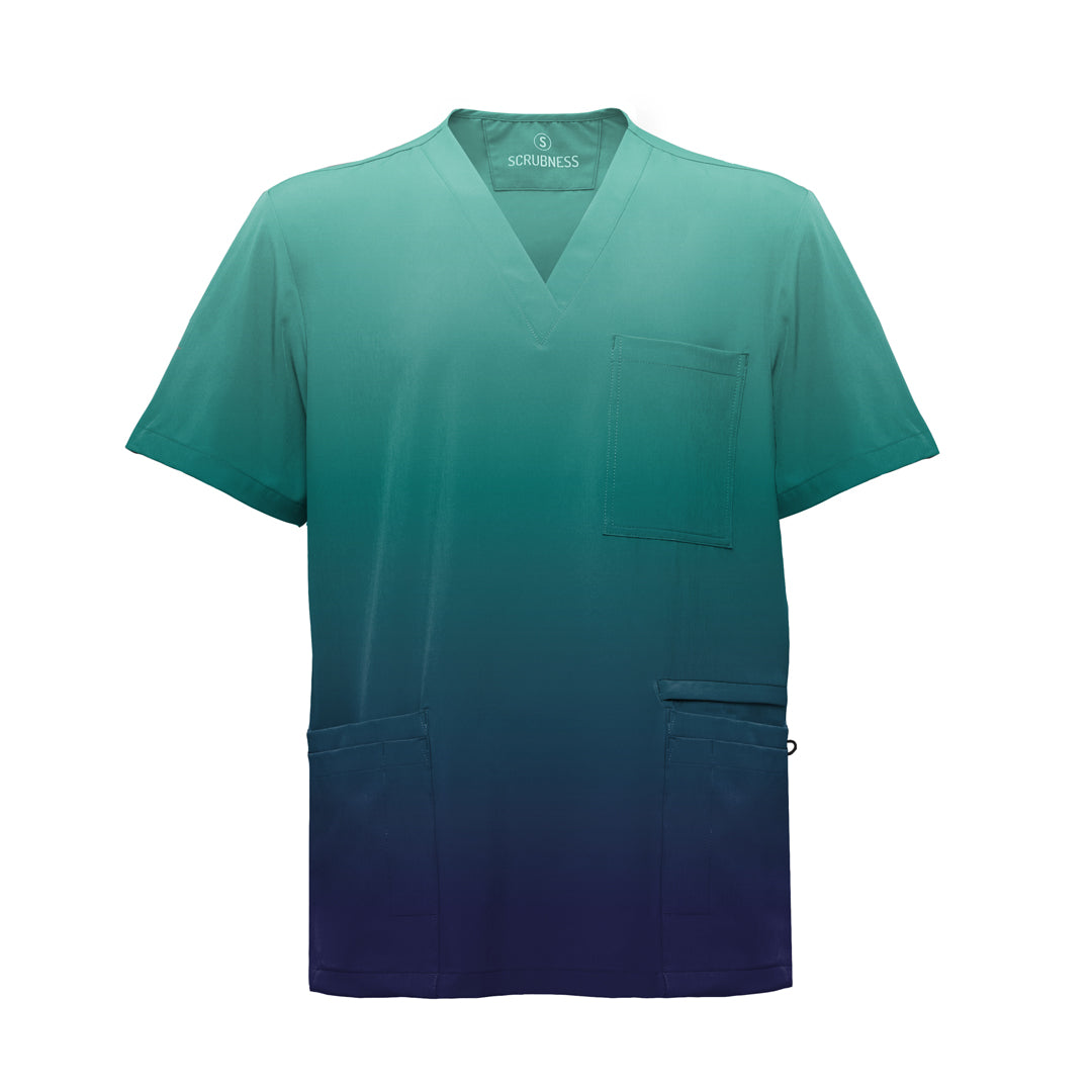 House of Uniforms The Ombre Scrub Top | Mens Scrubness