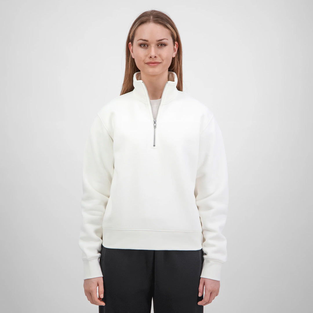 House of Uniforms The Everyday 1/4 Zip Jumper | Ladies Goodmates Ecru