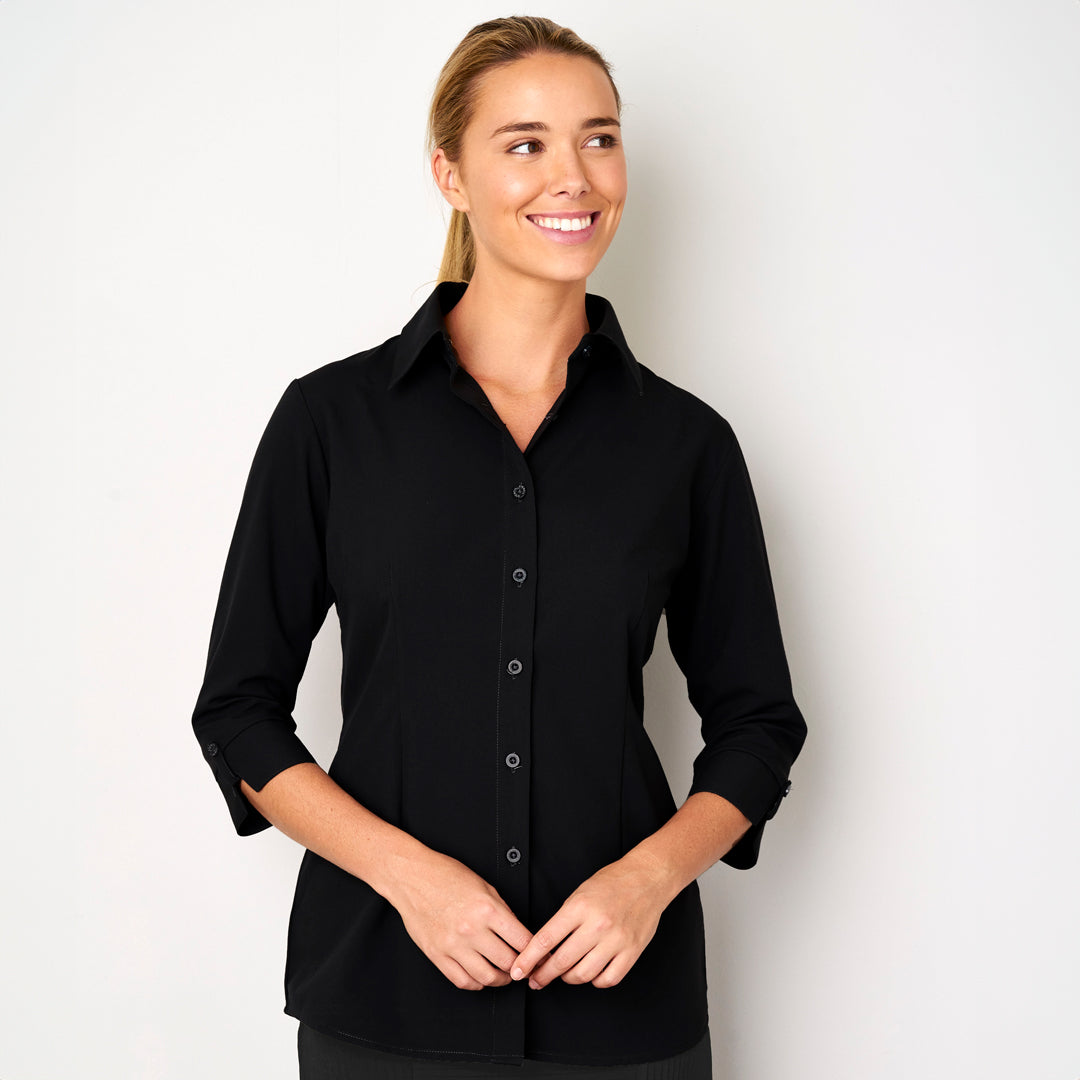 House of Uniforms The Essential Shirt | 3/4 Sleeve | Ladies Stencil