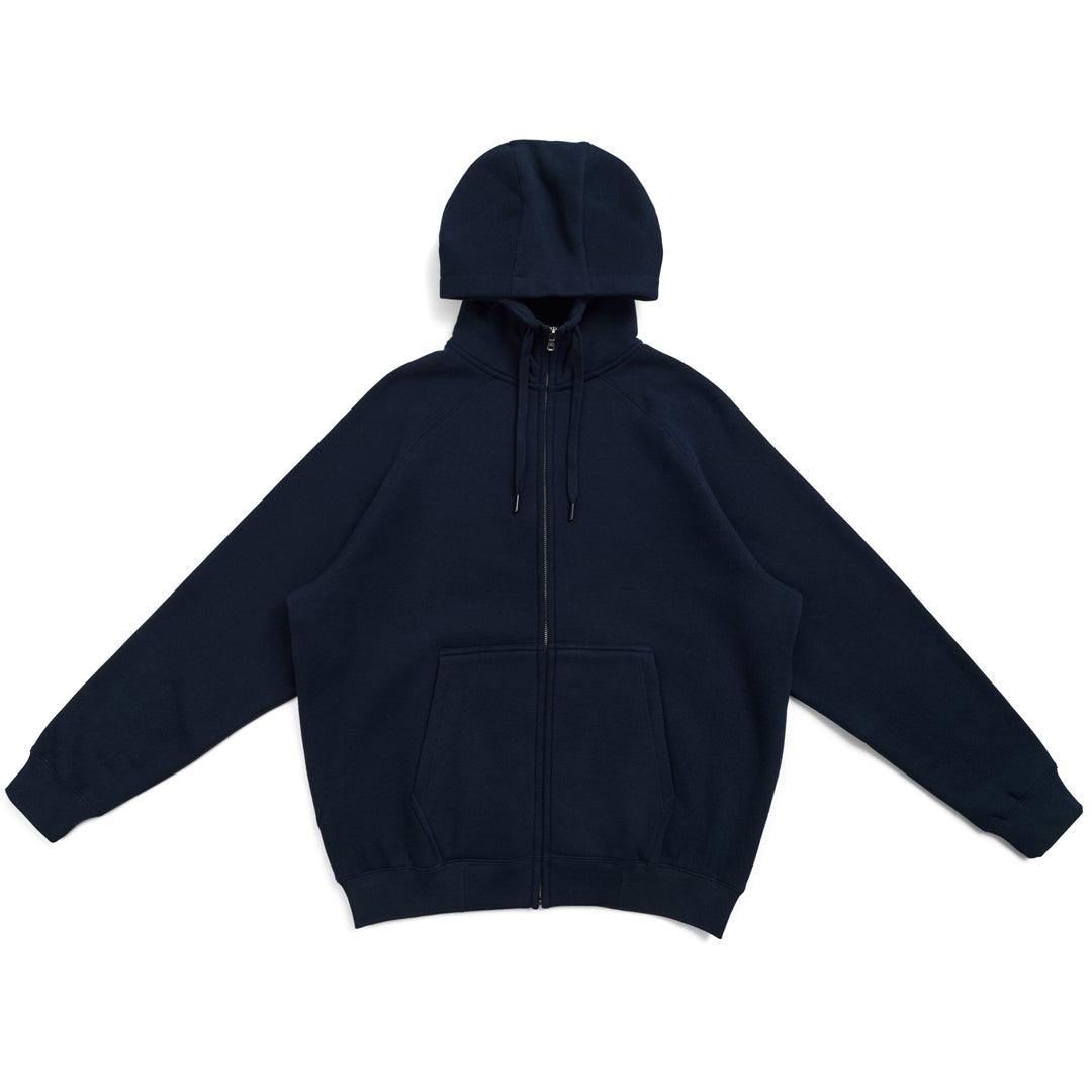 House of Uniforms The Cotton Care Zip Through Hoodie | Mens Ramo Navy