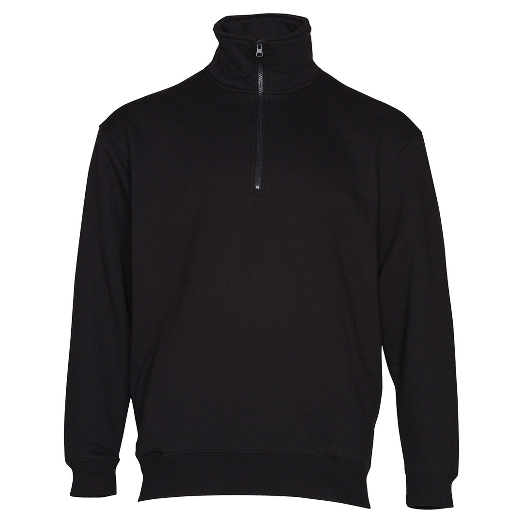 House of Uniforms The Falcon Half-Zip Jumper | Adults Winning Spirit Black