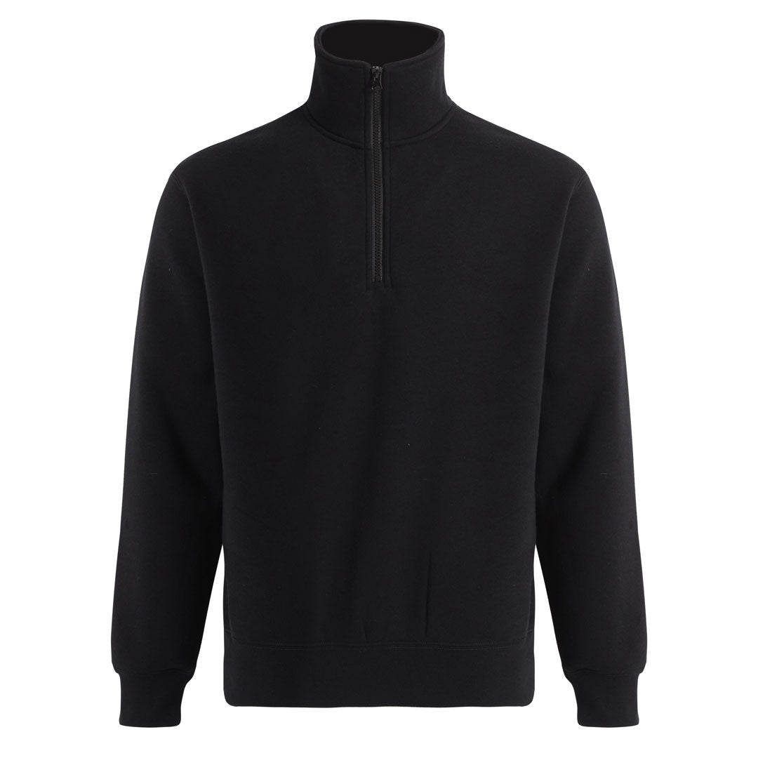 House of Uniforms The Falcon Half Zip Jumper | Youth Winning Spirit Black