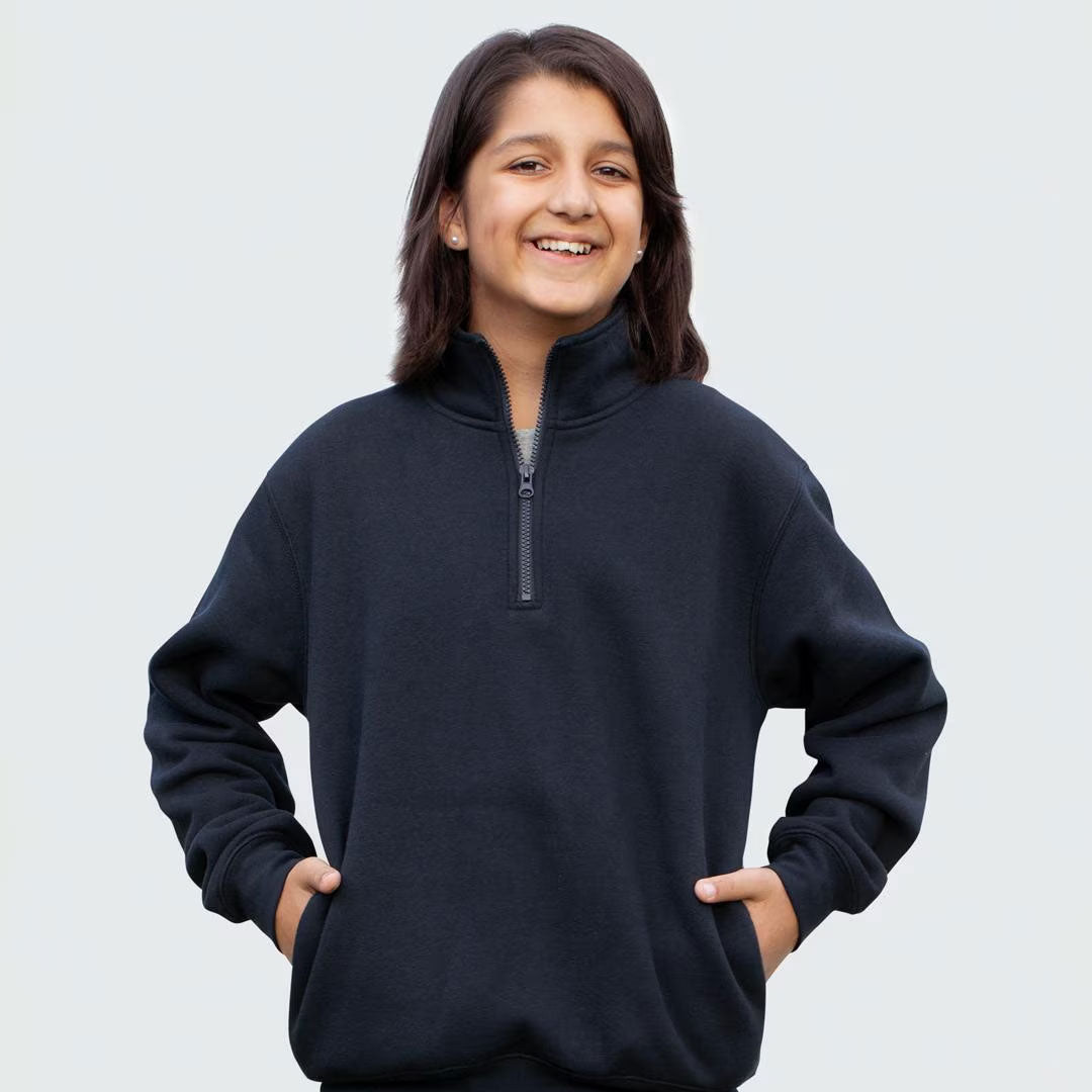 House of Uniforms The Falcon Half Zip Jumper | Youth Winning Spirit