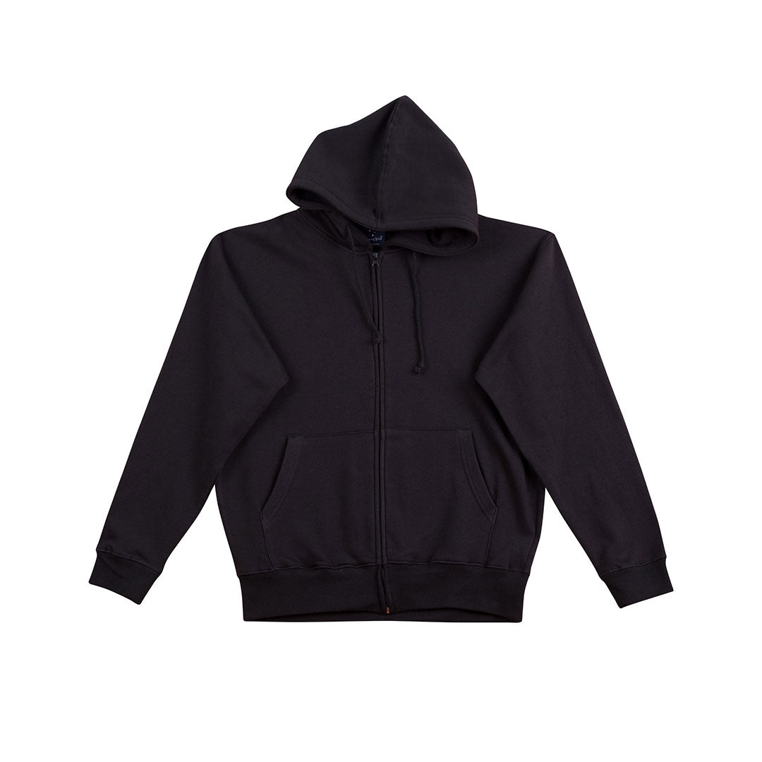 House of Uniforms The Double Bay Full Zip Hoodie | Mens Winning Spirit Black