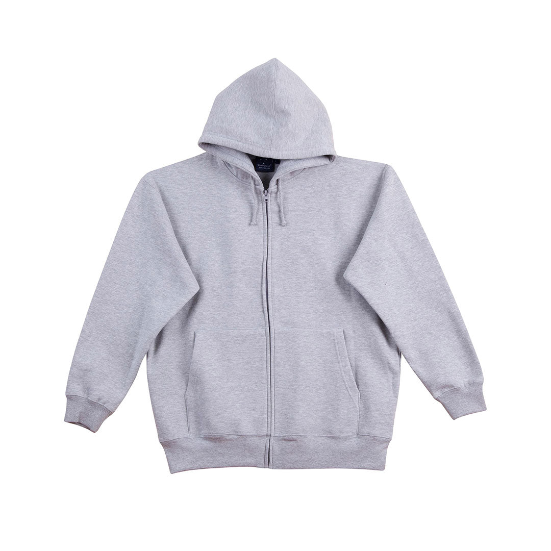 House of Uniforms The Double Bay Full Zip Hoodie | Mens Winning Spirit Grey