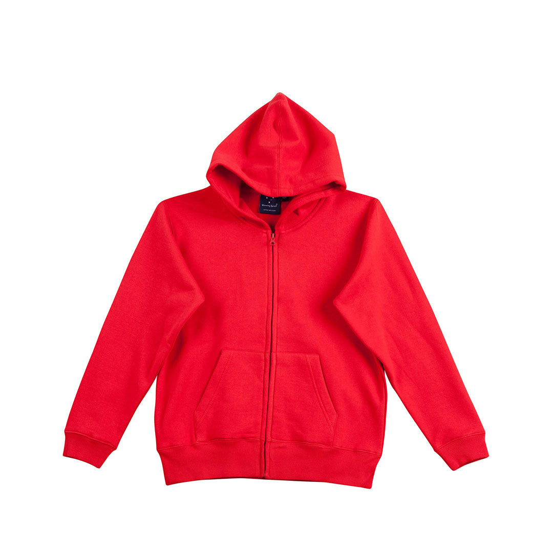 House of Uniforms The Double Bay Full Zip Hoodie | Kids Winning Spirit Red