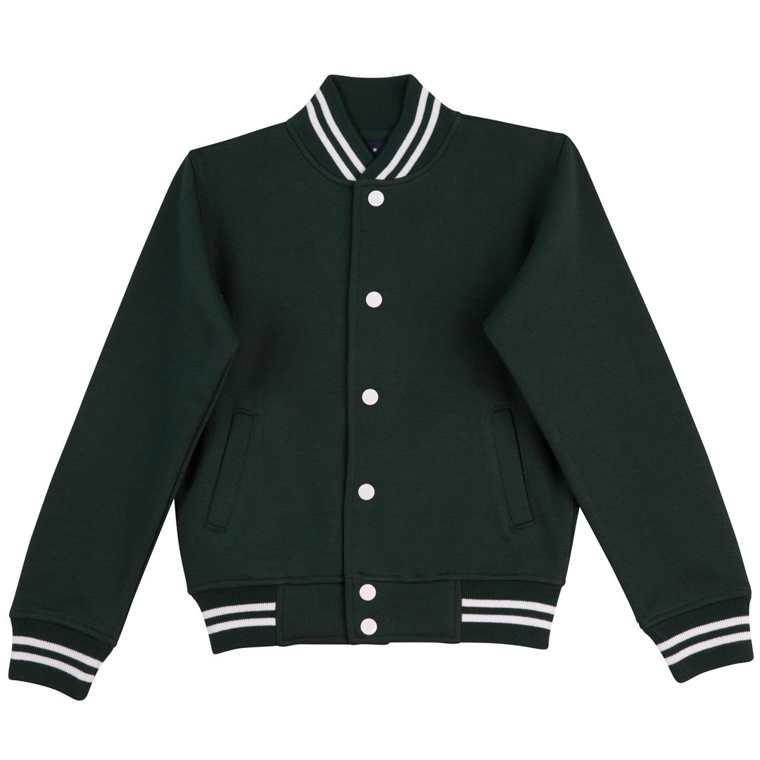 House of Uniforms The Letterman Jacket | Kids Winning Spirit Bottle/White