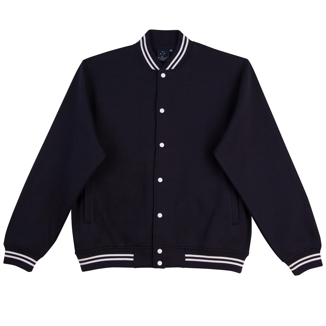 House of Uniforms The Letterman Jacket | Kids Winning Spirit Navy/White