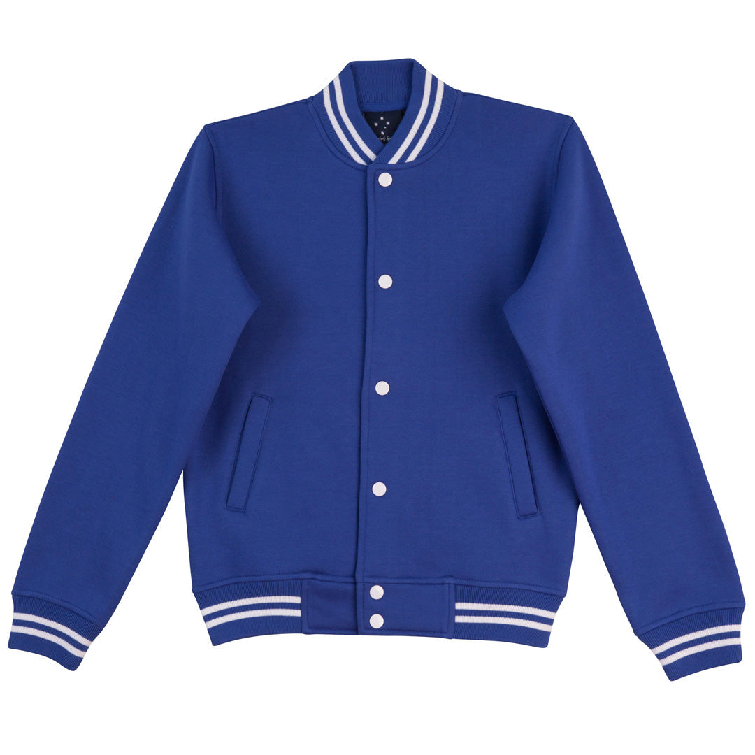 House of Uniforms The Letterman Jacket | Kids Winning Spirit Royal/White