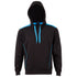 House of Uniforms The Croxton Contrast Hoodie | Adults Winning Spirit Black/Aqua