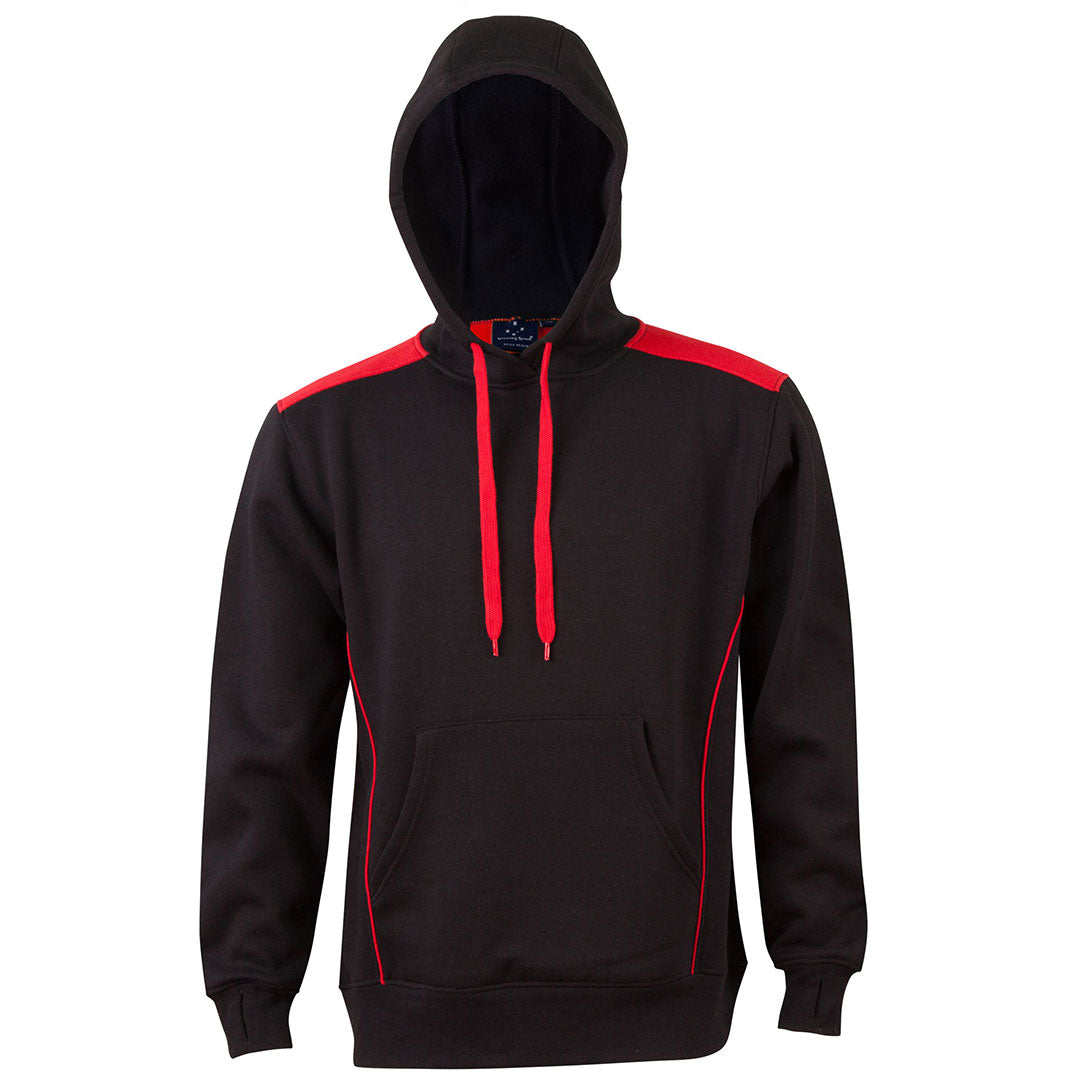 House of Uniforms The Croxton Contrast Hoodie | Adults Winning Spirit Black/Red