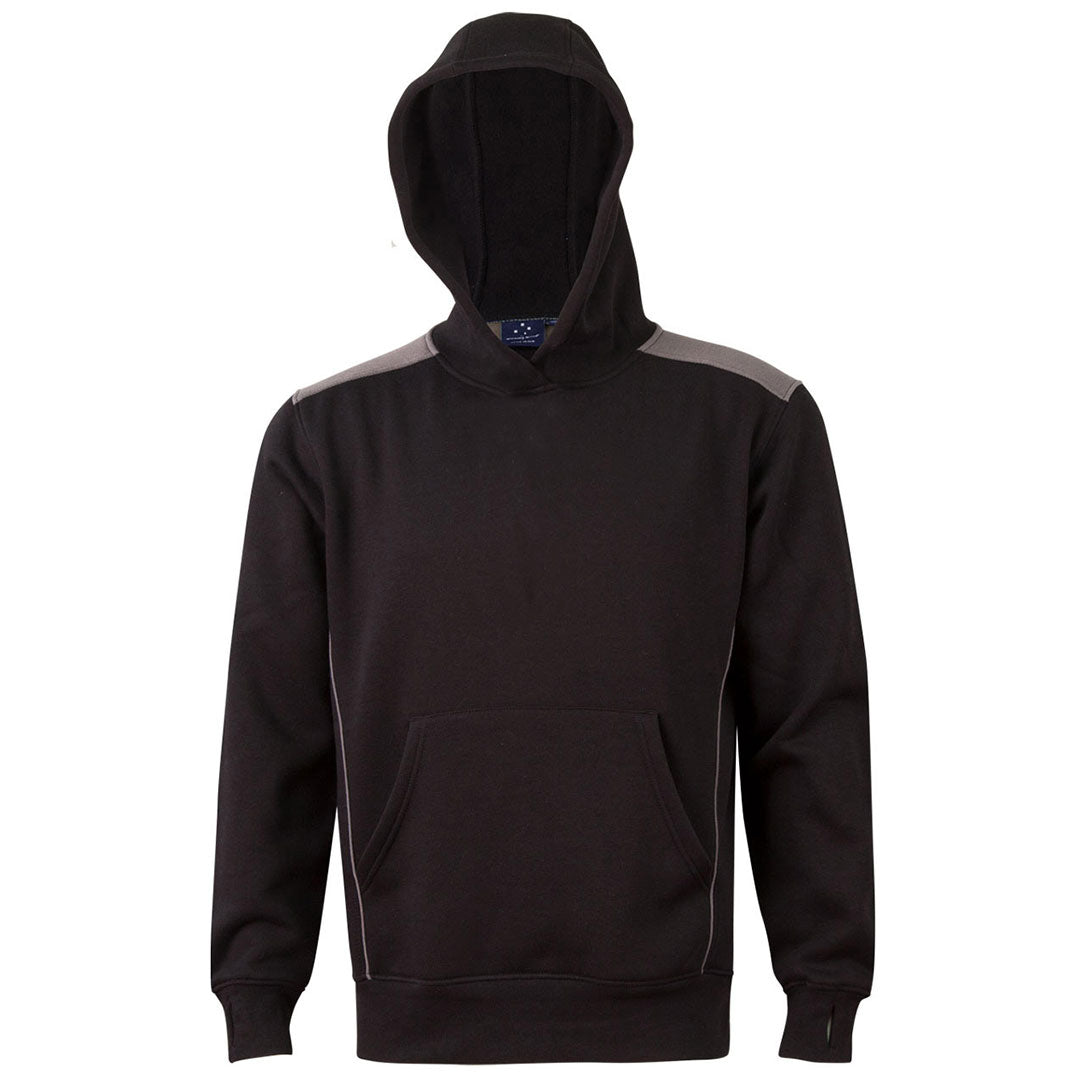 House of Uniforms The Croxton Contrast Hoodie | Kids Winning Spirit Black/Ash