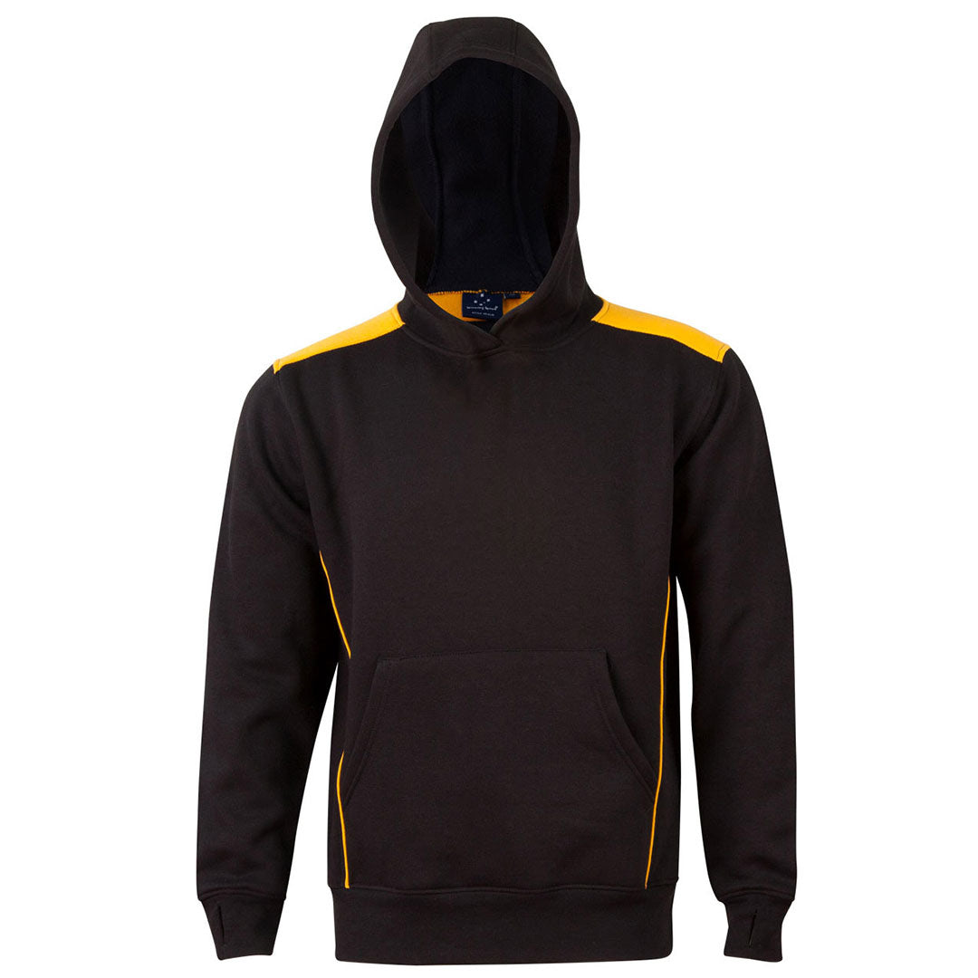 House of Uniforms The Croxton Contrast Hoodie | Kids Winning Spirit Black/Gold