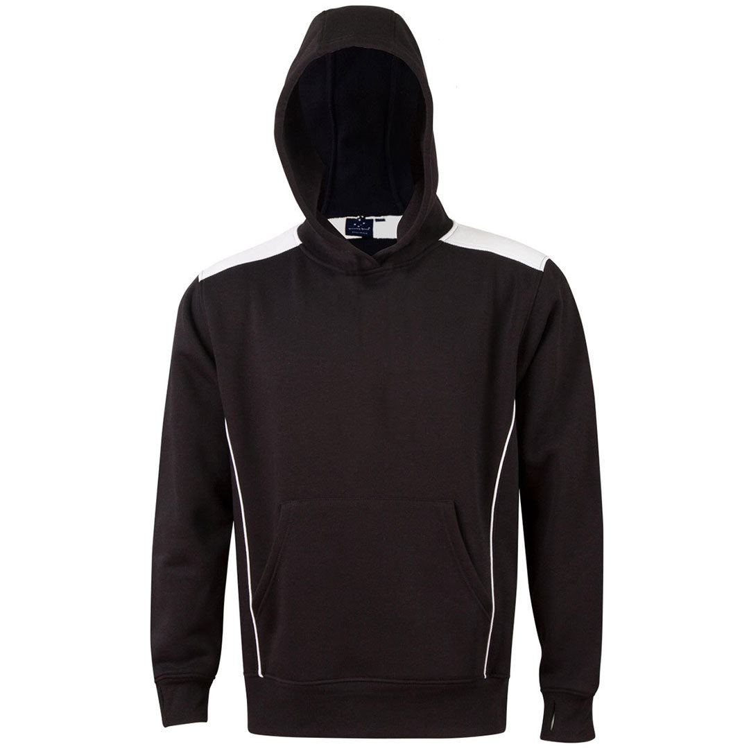 House of Uniforms The Croxton Contrast Hoodie | Kids Winning Spirit Black/White