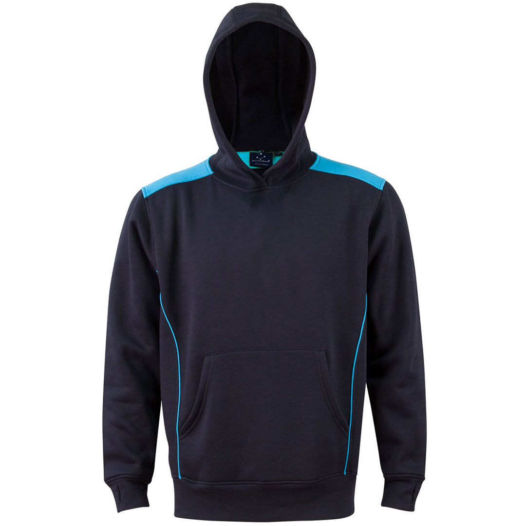 House of Uniforms The Croxton Contrast Hoodie | Kids Winning Spirit Navy/Aqua